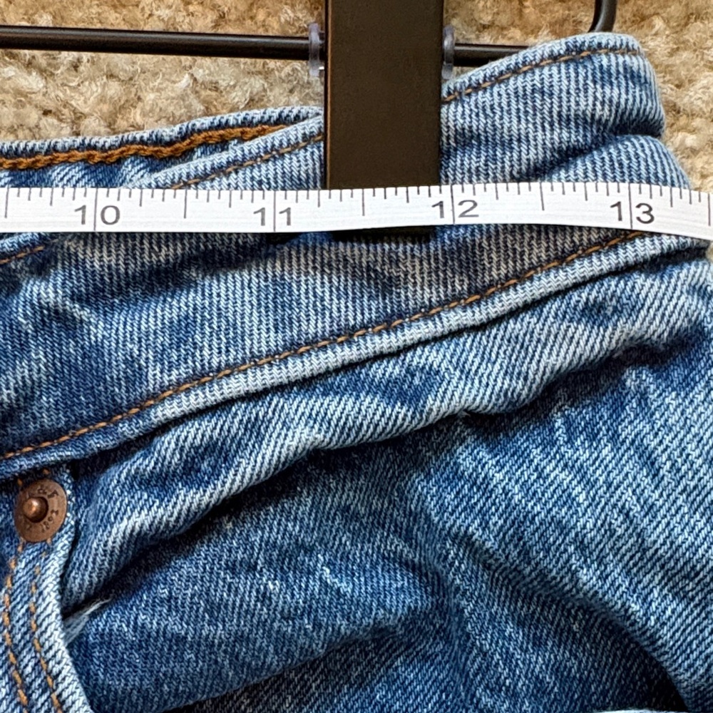 Abercrombie & Fitch Blue High-Rise Flare Jeans - Picture 6 of 8